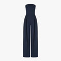 Lila - Ærmeløs jumpsuit med plisseret design & praktiske