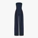 Lila - Ærmeløs jumpsuit med plisseret design & praktiske