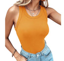Amanda - Off-shoulder tanktop med indbygget bh og rund
