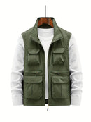 Ethan - Utility-vest med stand-up-krave og flere lommer