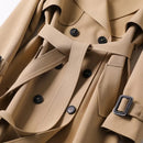 Karen - Moderne trenchcoat med bælte i taljen og lange ærmer