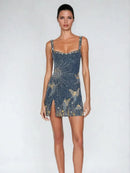 Victoria - Minikjole med firkantet halsudskæring og