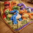 DinoPlush - Plys Tæppe med 3D Dinosaur Mønster