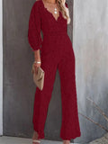 Scarlett - Dame jumpsuit med V-hals og smal pasform