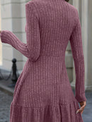 Isabella -  Dame strikket sweaterkjole med rund hals