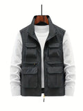 Ethan - Utility-vest med stand-up-krave og flere lommer