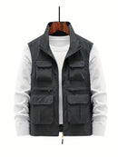 Ethan - Utility-vest med stand-up-krave og flere lommer