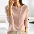 Jasmijn V-hals cardigan med knapper