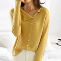 Jasmijn V-hals cardigan med knapper