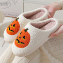 Halloween Slippers with Pumpkin Design