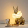 Dekorativ kaninlampe i Art Deco-stil til bordbelysning