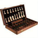 CrownChess - Elegant skaksæt med detaljerede brikker og