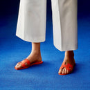 Emma - Elegant Skridsikker Udskæring Designe Flad Hjemmesko