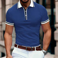 Dario slim-fit poloshirt med stribet kant og klassisk
