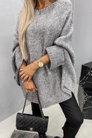 Clara - Stilfuld sweater med rund hals og ribbede manchetter