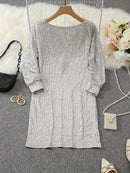 Alana - Glitrende off-shoulder kjole med sequin-detaljer