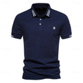 Marco slim-fit poloshirt med kontrastkant og knapkrave