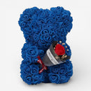 Mors Dags Gave - Bamse med en buket roser