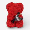 Mors Dags Gave - Bamse med en buket roser