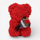 Mors Dags Gave - Bamse med en buket roser