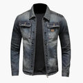 Elias - Denimjakke med lynlås og knaplukning i robust denim