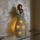 LumiAmor - ELED lysholder med mor-datter statue