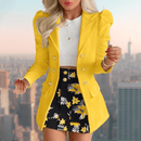 Elegant langærmet blazer fra Noelia med blomsterprint og