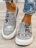 Olivia - Slip-on sneakers med leopardprint og farveblok