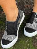 Olivia - Slip-on sneakers med leopardprint og farveblok