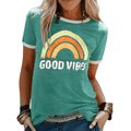 Lily - Kortærmet T-shirt med regnbue- og gode