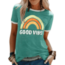 Lily - Kortærmet T-shirt med regnbue- og gode