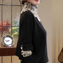 Lena - Dame slim fit langærmet sweater med blomsterprint