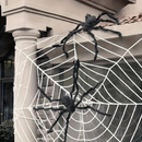Skræmmende Spidse Spider Dekoration Sæt med Strækbar Spidernet