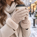 Warmdex - Vinterhandsker med syntetisk shearlingfor og touchscreen-kompatible fingerspidser