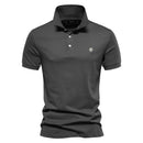 Luca - Slim fit poloshirt med korte ærmer og knaplukning