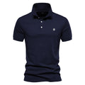 Luca - Slim fit poloshirt med korte ærmer og knaplukning