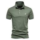 Luca - Slim fit poloshirt med korte ærmer og knaplukning
