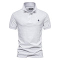 Luca - Slim fit poloshirt med korte ærmer og knaplukning