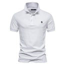 Luca - Slim fit poloshirt med korte ærmer og knaplukning