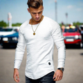 Matthias -Slim-fit sweatshirt med rund hals