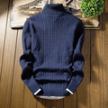 Anton -Rullekravesweater med kabelstrik og lange ærmer