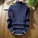 Anton -Rullekravesweater med kabelstrik og lange ærmer