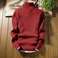Anton -Rullekravesweater med kabelstrik og lange ærmer