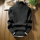 Anton -Rullekravesweater med kabelstrik og lange ærmer