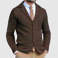 Richard - Slim-fit cardigan med reverskrave og funktionelle