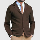 Richard - Slim-fit cardigan med reverskrave og funktionelle