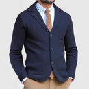 Richard - Slim-fit cardigan med reverskrave og funktionelle