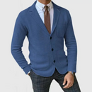 Richard - Slim-fit cardigan med reverskrave og funktionelle