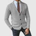 Richard - Slim-fit cardigan med reverskrave og funktionelle