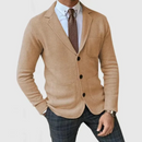 Richard - Slim-fit cardigan med reverskrave og funktionelle